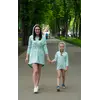 Платье туника ( мята ) Мама + дочь 007